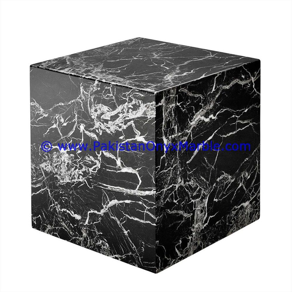 Marble cube Square Shaped handcarved bookends-01