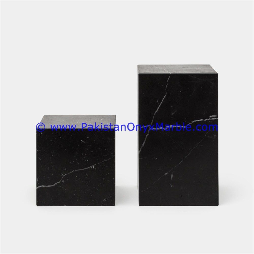 Marble cube Square Shaped handcarved bookends-04