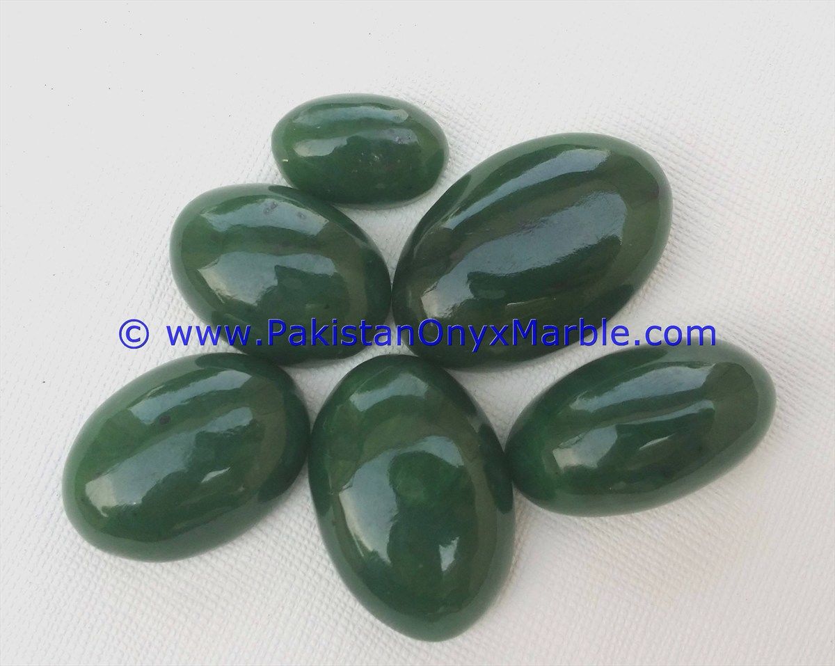nephrite jade polished green cabochons genuine natural gemstone amazing top grade handmade loose stone-24