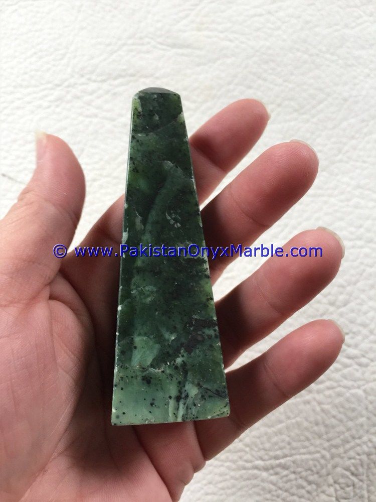 nephrite jade natural green stone polished obelisk obelisk tower healing spiritual gemstone wand point reiki stone-04