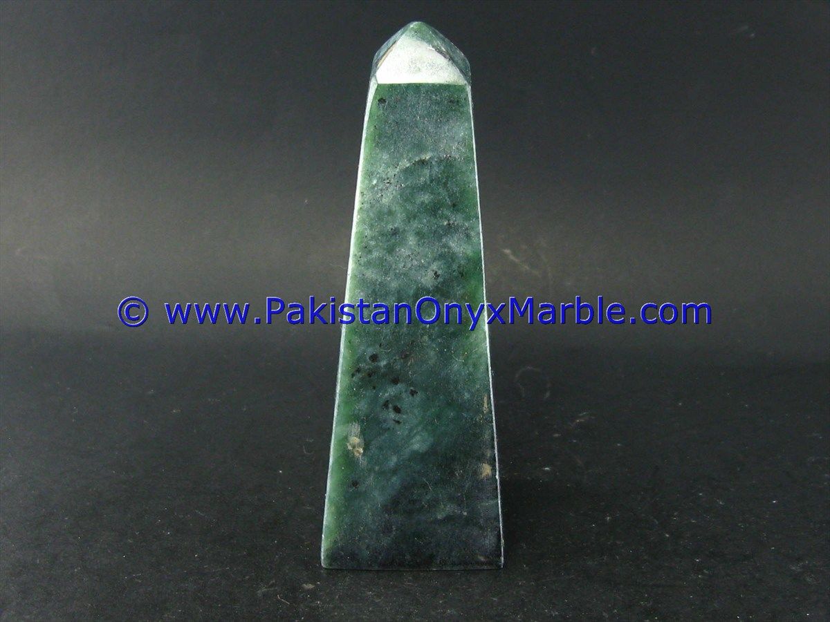 nephrite jade natural green stone polished obelisk obelisk tower healing spiritual gemstone wand point reiki stone-14