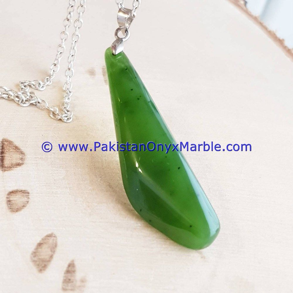 nephrite jade polished green pendants new designs styles carved donut square oval 925 sterling silver gift pendant jewelry-23