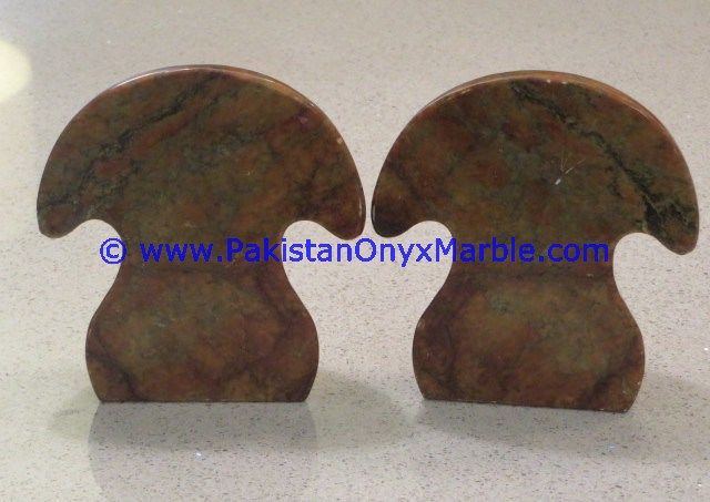 Marble mushroom Shaped handcarved bookends-01