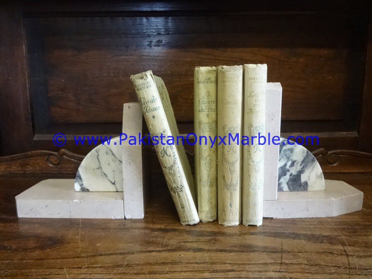 Marble plaques Shaped handcarved bookends-02