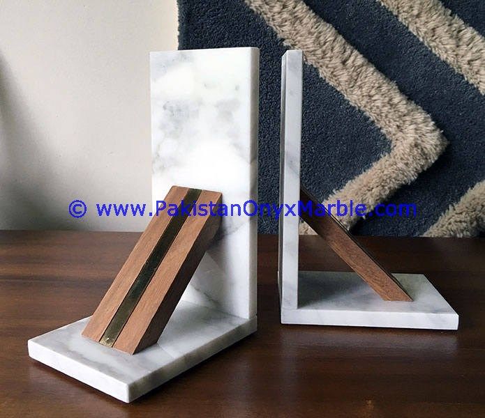 Marble plaques Shaped handcarved bookends-03