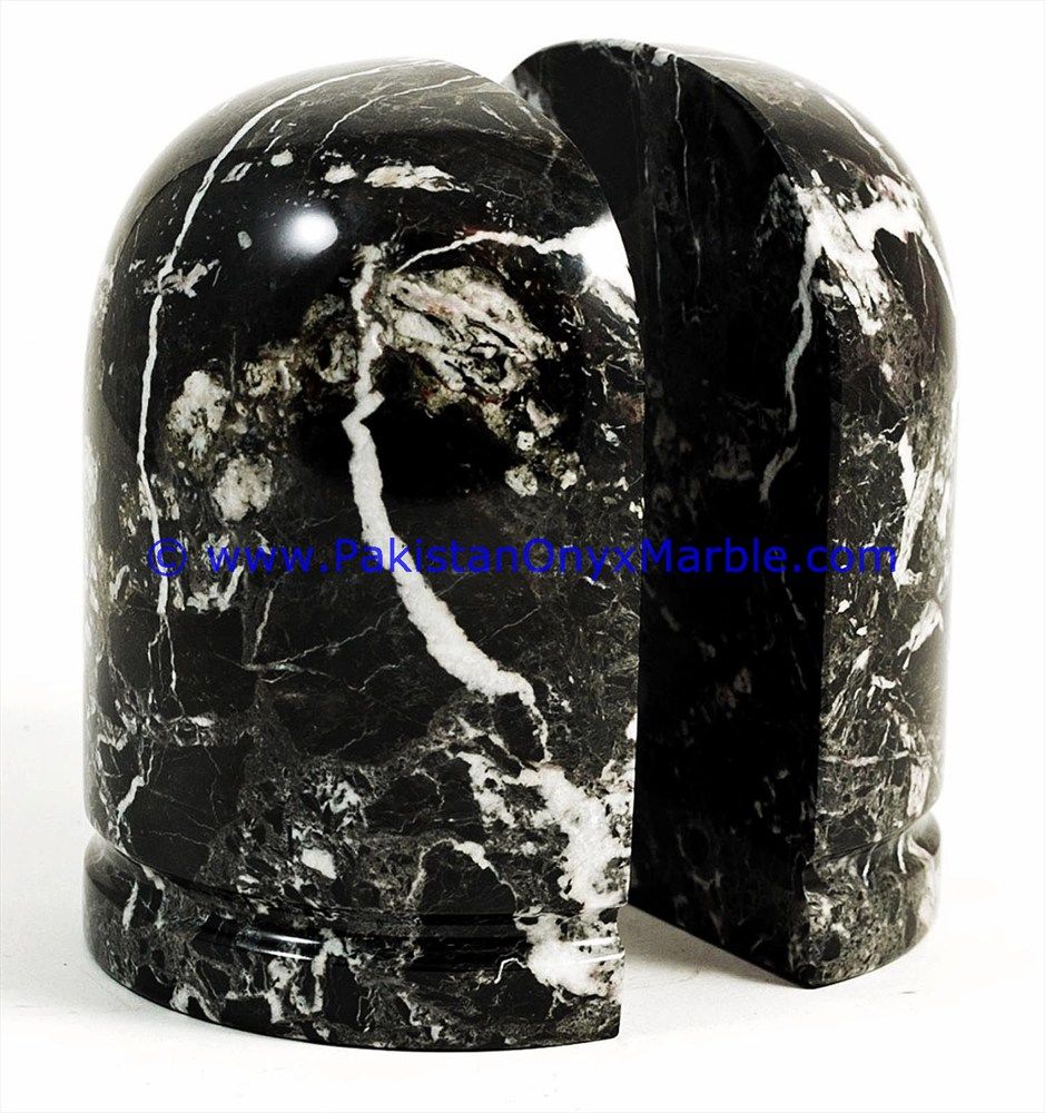 Marble trophy acorn Shaped handcarved bookends-01