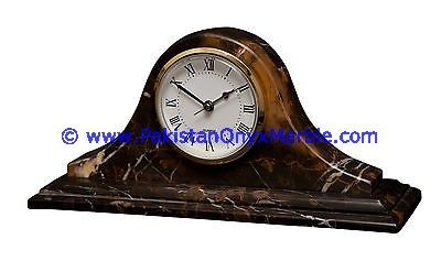 Marble desk round Shaped Clock Handcarved Home Decor Gifts-01