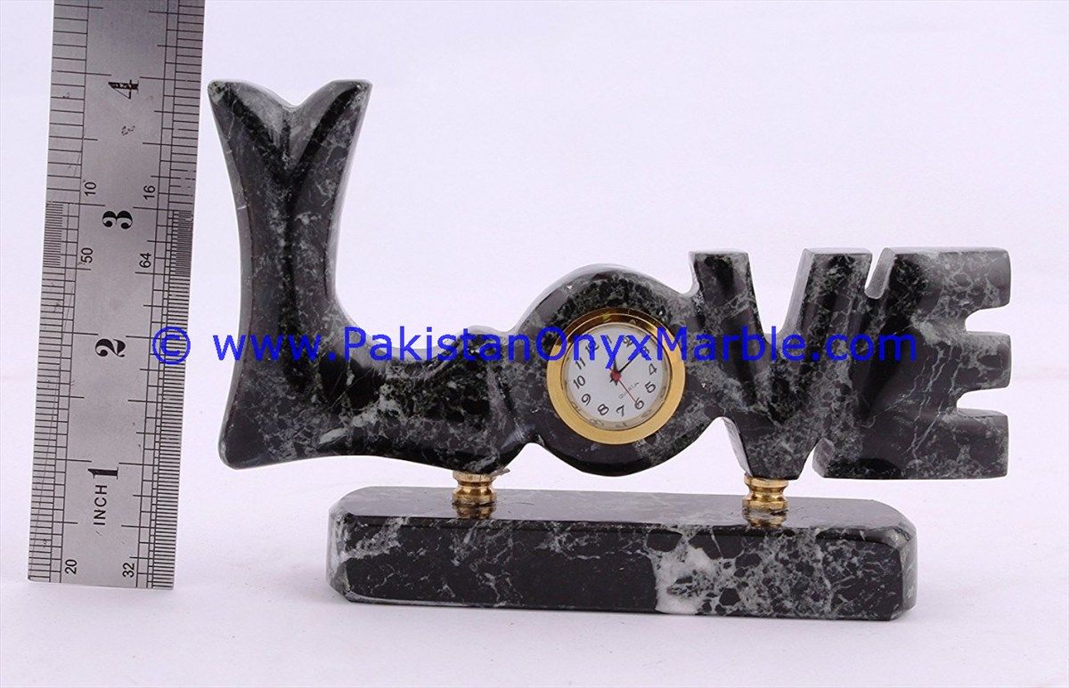 Marble love word Shaped Clock handcarved Home Decor Gifts-02