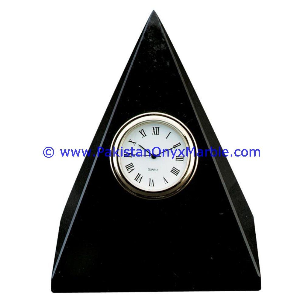 Marble pyramid Shaped Clock handcarved Home Decor Gifts-02