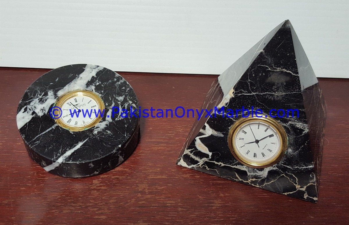 Marble pyramid Shaped Clock handcarved Home Decor Gifts-04