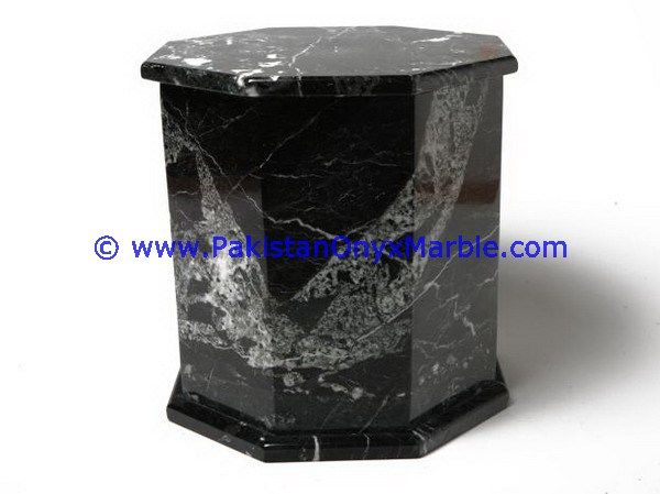 Marble urns black zebra Marble cremation Keepsake Ashes-01