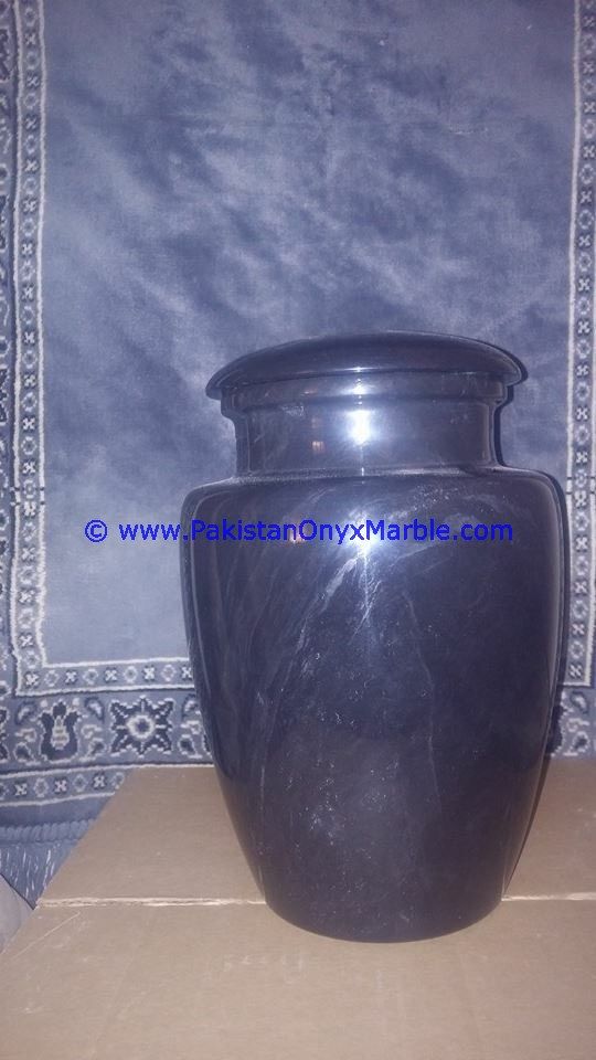 Marble urns Jet Black Marble cremation Keepsake Ashes-02