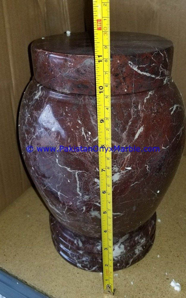 Marble urns Red Zebra Marble cremation Keepsake Ashes-01