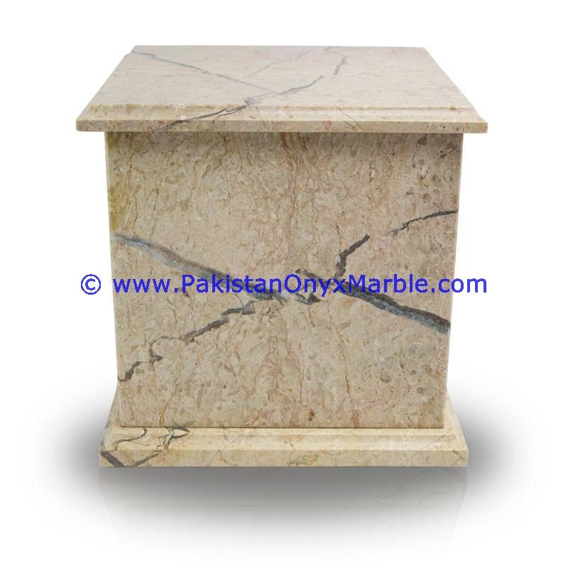 Marble urns Rectangle Square Verona sahara beige Marble cremation Keepsake Ashes-03