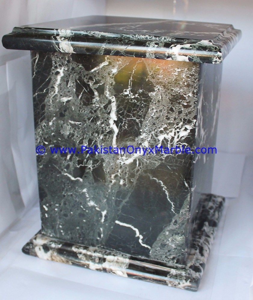 Marble urns Rectangle Square black zebra Marble cremation Keepsake Ashes-02