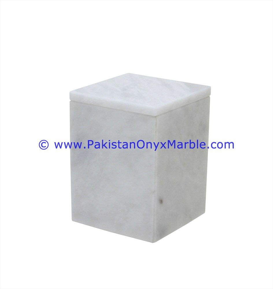 Marble urns Rectangle Square Ziarat Carrara White Marble cremation Keepsake Ashes-01