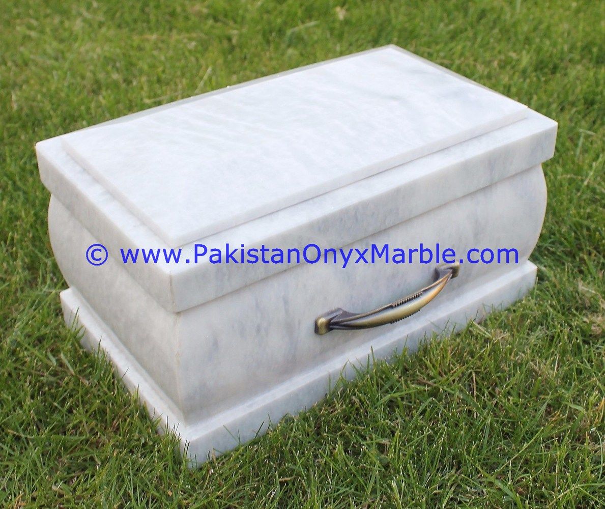 Marble urns Rectangle Square Ziarat Carrara White Marble cremation Keepsake Ashes-02