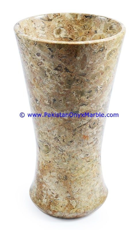 marble flowers Vases fossil corel marble  Planters Pot home office decor-01