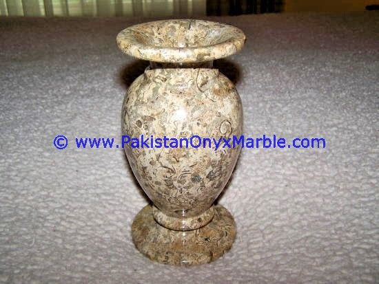 marble flowers Vases fossil corel marble  Planters Pot home office decor-02