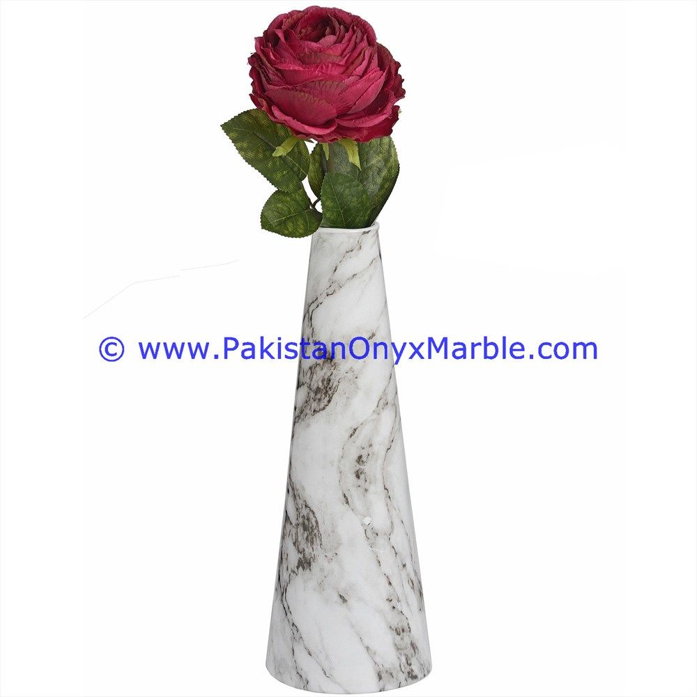 marble flowers Vases gray marble  Planters Pot home office decor-01