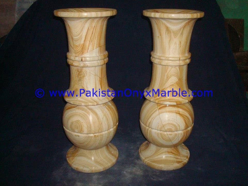 marble flowers Vases teakwood burmateak marble  Planters Pot home office decor-02