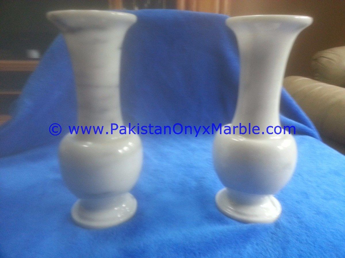 marble flowers Vases ziarat carrara white marble  Planters Pot home office decor-02