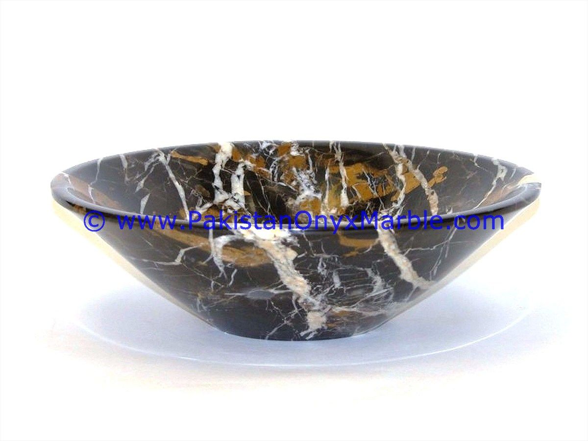 Marble black and gold Michelangelo serving dinning Bowls-02