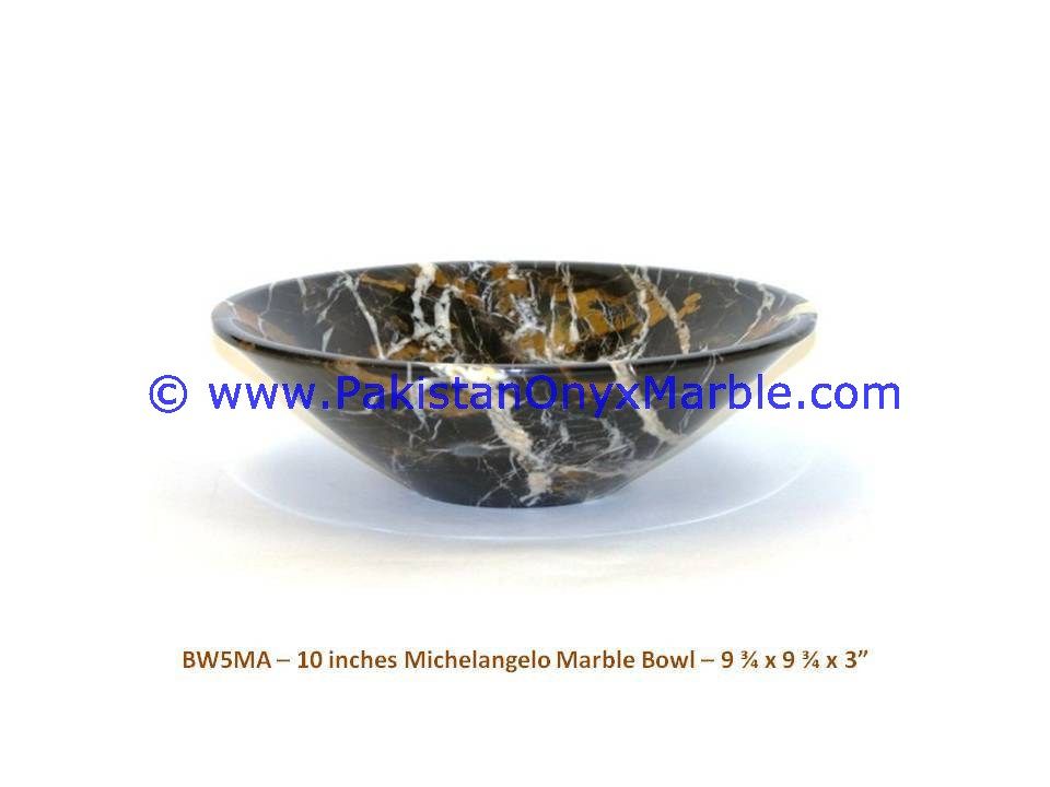 Marble black and gold Michelangelo serving dinning Bowls-03