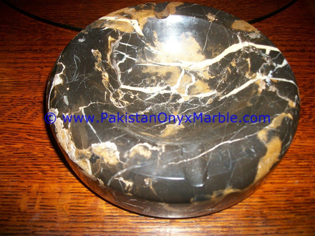 Black and Gold Marble Handcrafted Cigar Ashtray-01