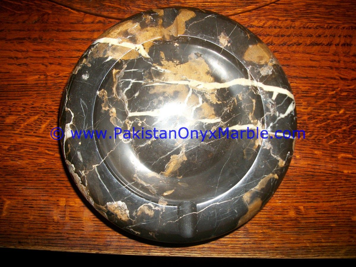 Black and Gold Marble Handcrafted Cigar Ashtray-02