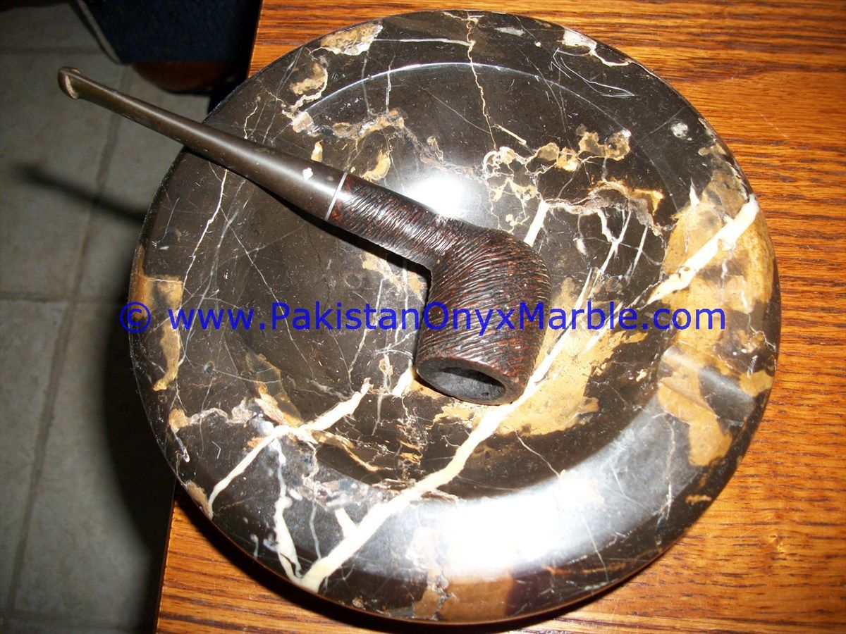Black and Gold Marble Handcrafted Cigar Ashtray-03