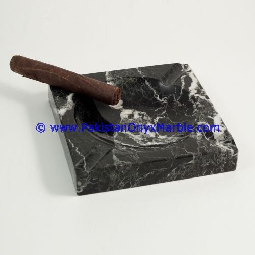 Black zebra Marble Handcrafted Cigar Ashtray-03