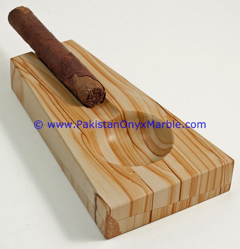 Teakwood Burmateak Marble Handcrafted Cigar Ashtray-04