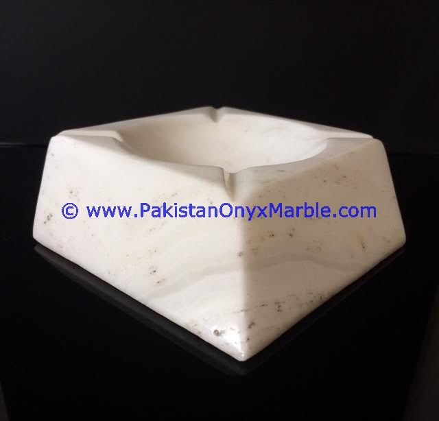 Ziarat Carrara White Marble Handcrafted Cigar Ashtray-01