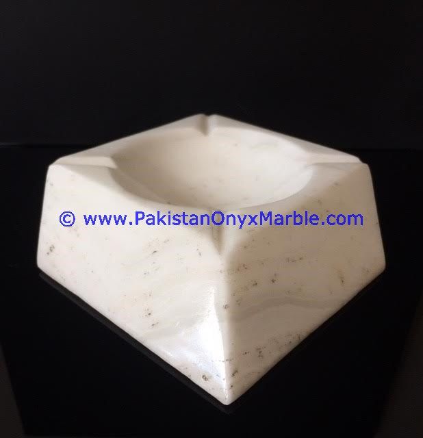 Ziarat Carrara White Marble Handcrafted Cigar Ashtray-02
