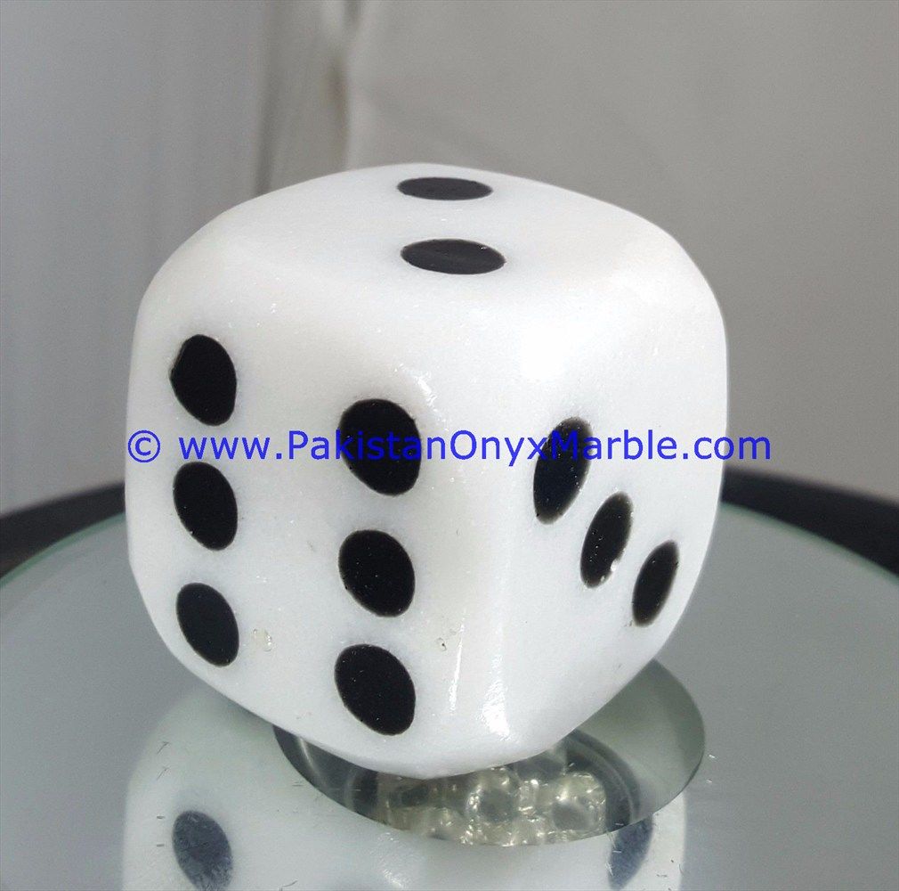 Marble Dice Handcarved Natural Polished Stone-02