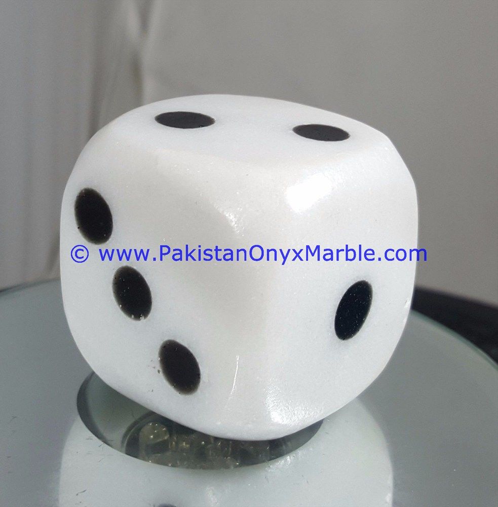 Marble Dice Handcarved Natural Polished Stone-03