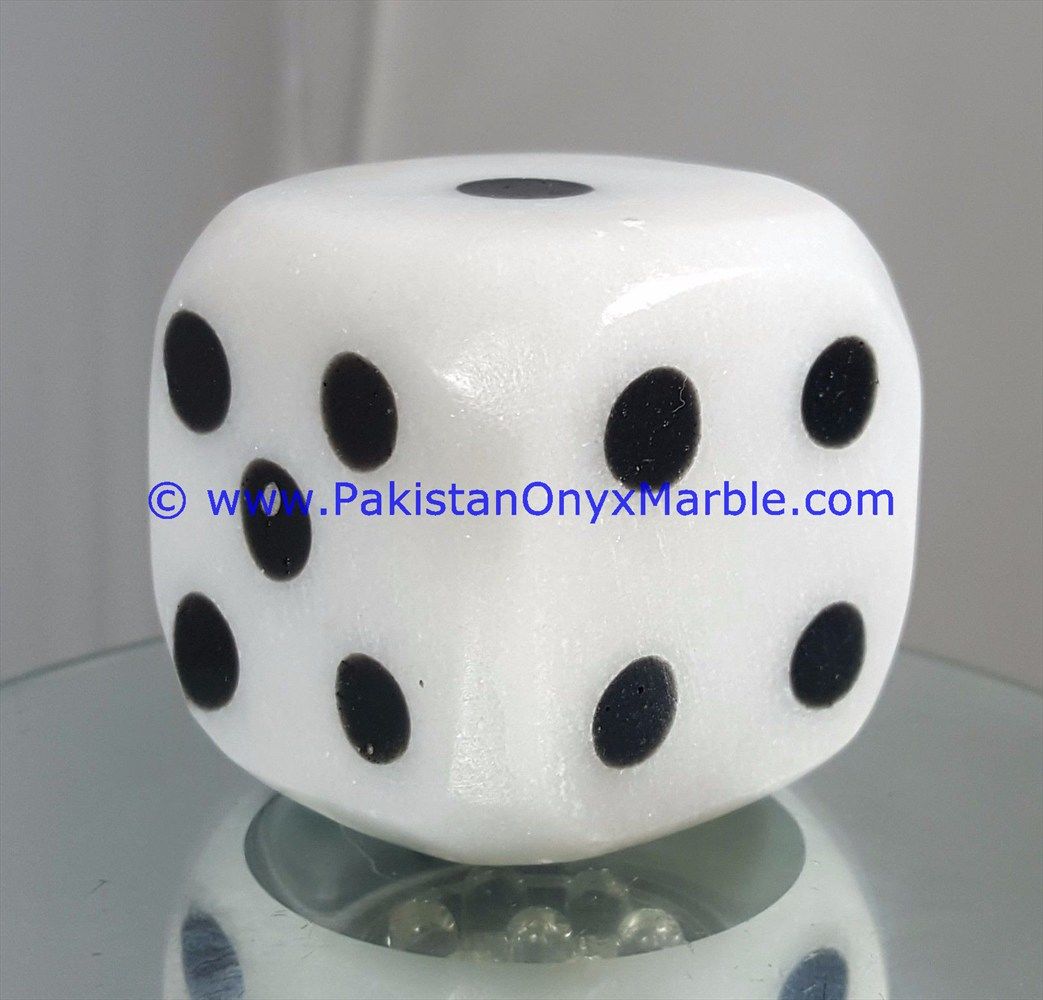 Marble Dice Handcarved Natural Polished Stone-04