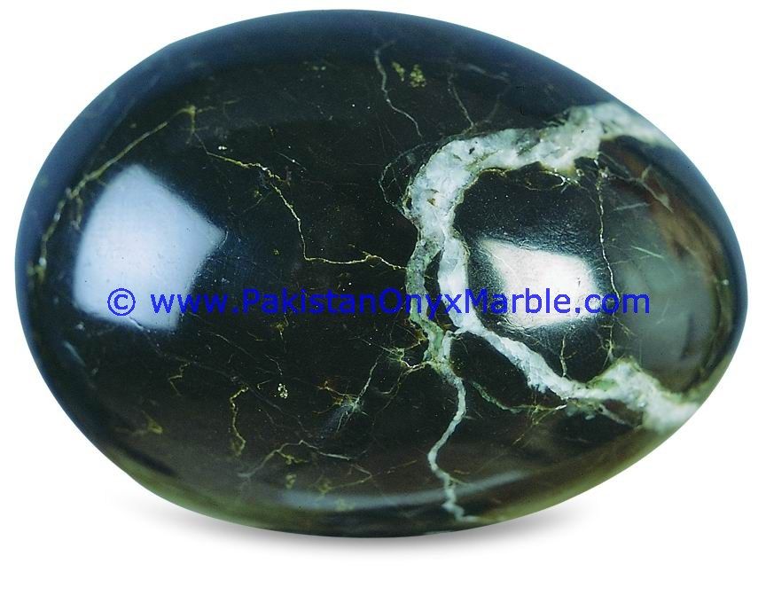 black zebra marble Hancarved Natural stone Egg-01