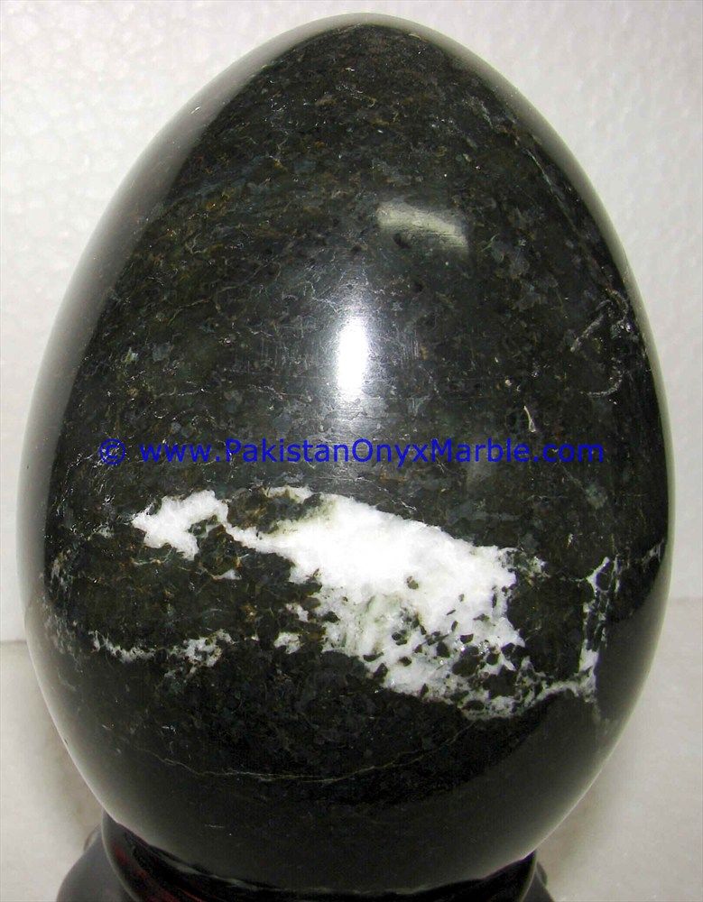 black zebra marble Hancarved Natural stone Egg-03