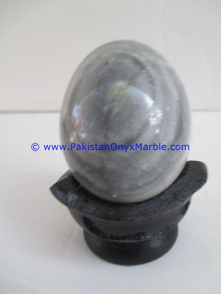 Gray marble Hancarved Natural stone Egg-02