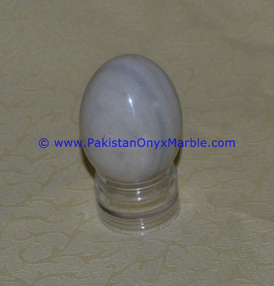 Ziarat Carrara White marble Hancarved Natural stone Egg-04