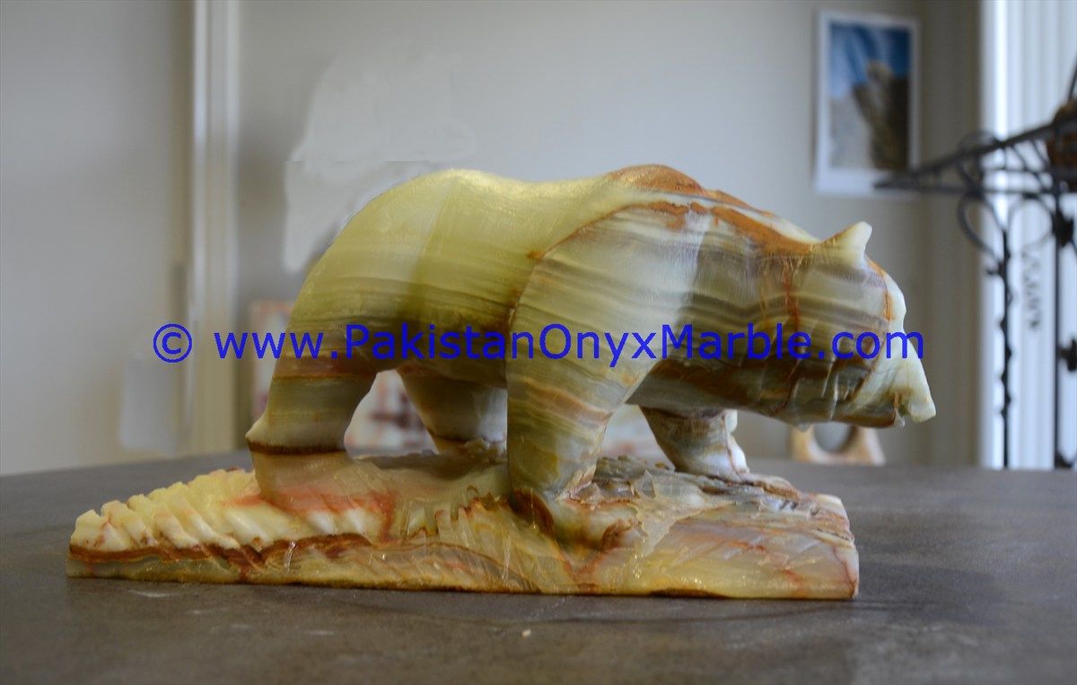 Onyx Carved Bear Statue-04