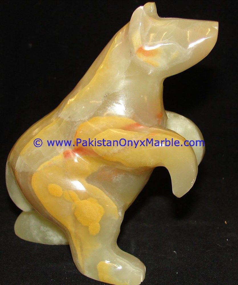 Onyx Carved Bear Statue-15