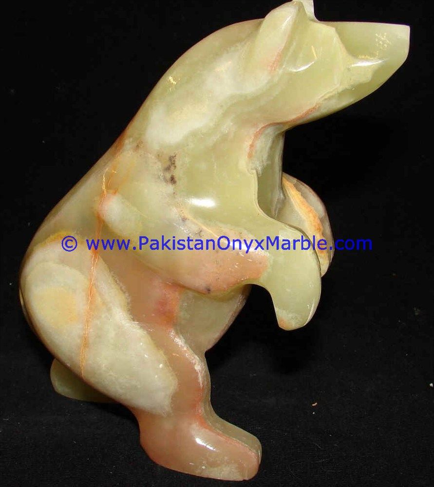 Onyx Carved Bear Statue-17