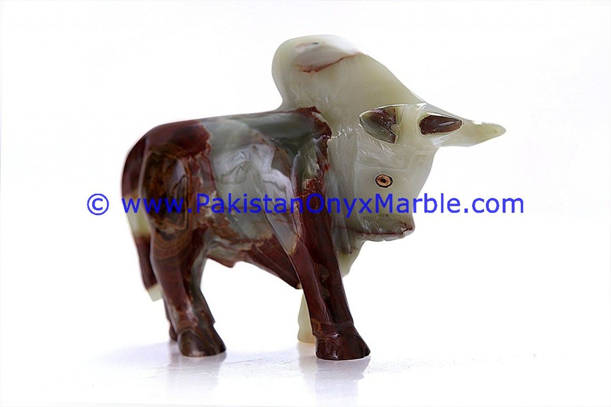 Onyx Carved bull ox Statue-01