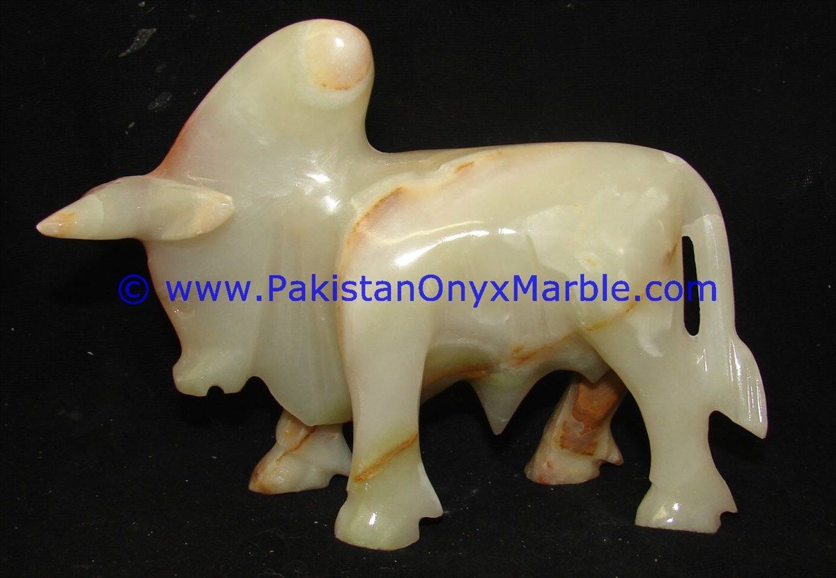 Onyx Carved bull ox Statue-06