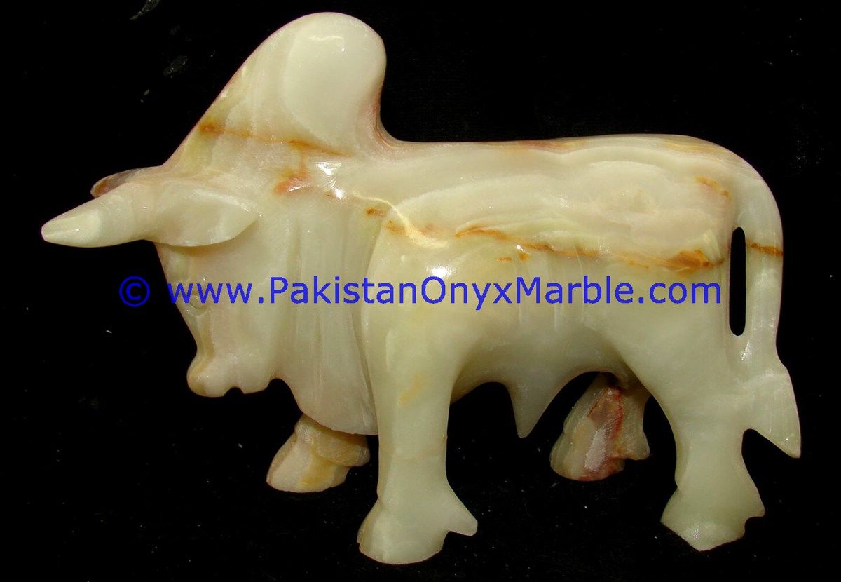 Onyx Carved bull ox Statue-07