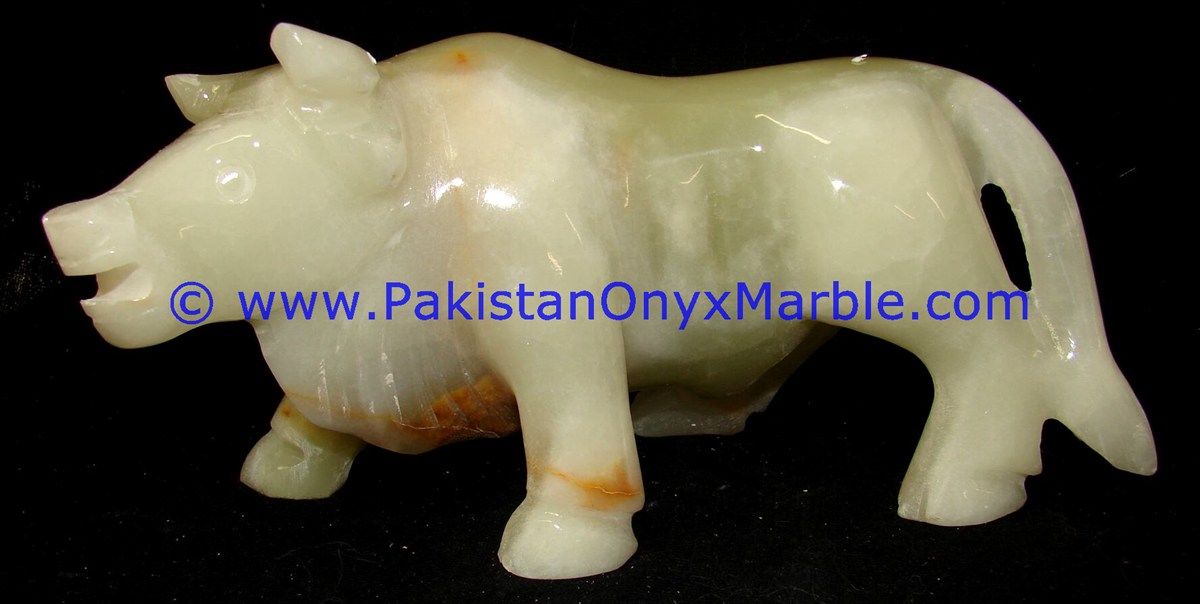 Onyx Carved bull ox Statue-09