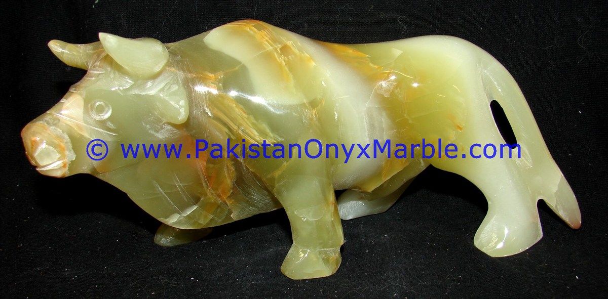 Onyx Carved bull ox Statue-10